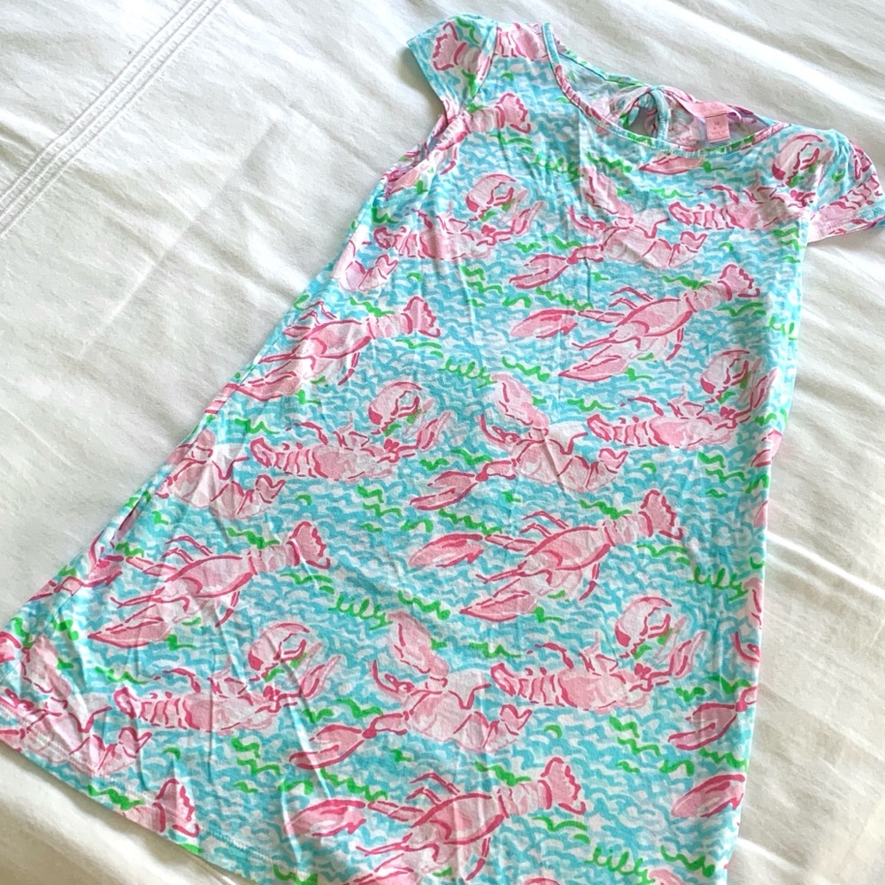 Lilly Pulitzer Girls Lobster T-shirt dress Size M